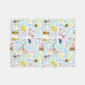 Seuss's ABC Pattern with Words Fleece Deken (Voorkant (Horizontaal))
