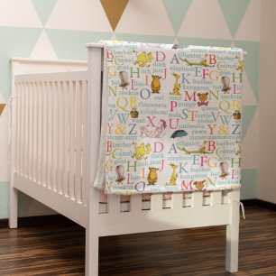 Seuss's ABC Pattern with Words Fleece Deken