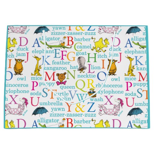 Seuss's ABC Pattern with Words Groot Cadeauzakje (Voorkant)