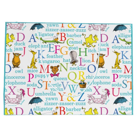 Seuss's ABC Pattern with Words Groot Cadeauzakje (Achterkant)