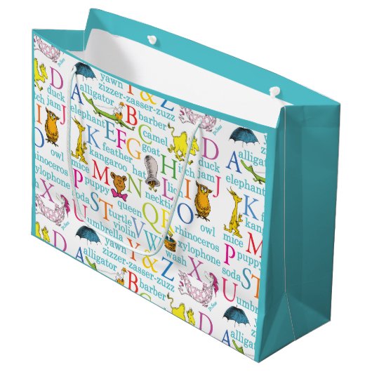 Seuss's ABC Pattern with Words Groot Cadeauzakje (Voorkant Gekanteld)