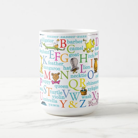 Seuss's ABC Pattern with Words Koffiemok (Center)