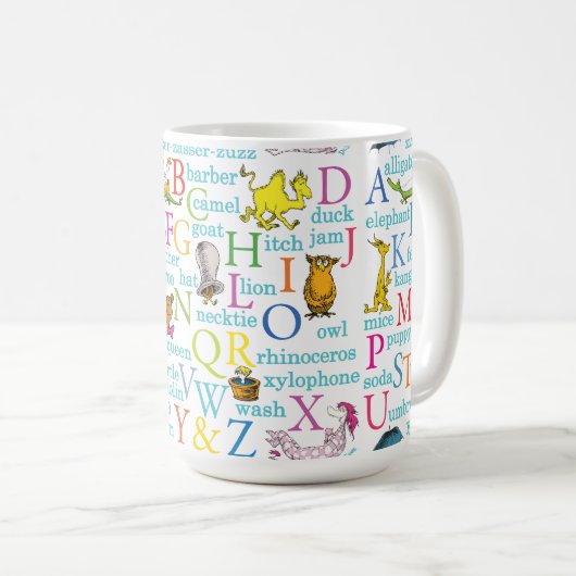 Seuss's ABC Pattern with Words Koffiemok (Voorkant rechts)