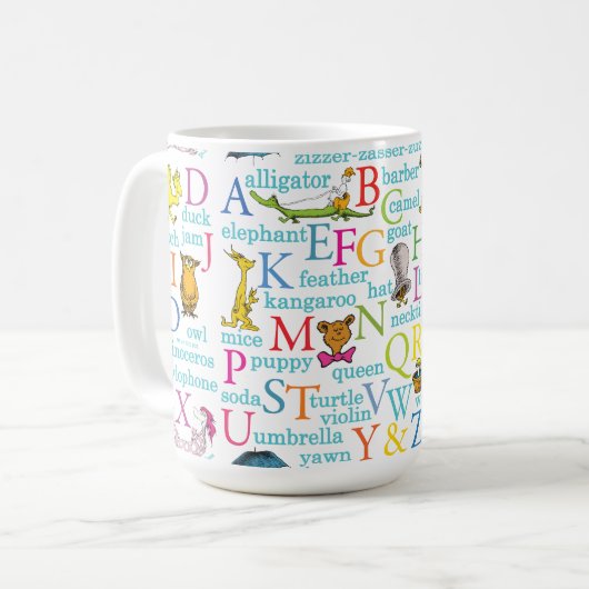 Seuss's ABC Pattern with Words Koffiemok (Voorkant links)