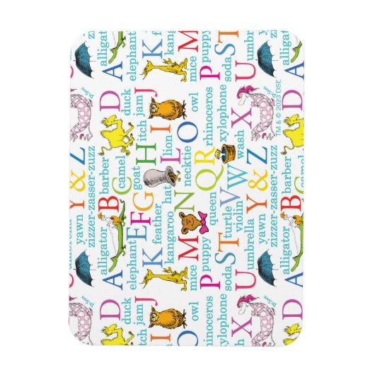 Seuss's ABC Pattern with Words Magneet (Verticaal)