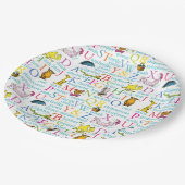 Seuss's ABC Pattern with Words Papieren Bordje (Gekanteld)