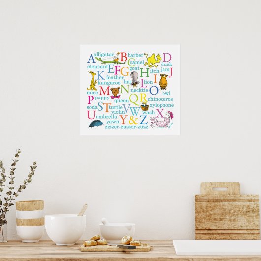 Seuss's ABC Pattern with Words Poster (Keuken)