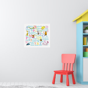 Seuss's ABC Pattern with Words Poster