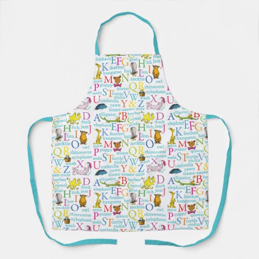 Seuss's ABC Pattern with Words Schort (Voorkant)
