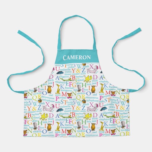 Seuss's ABC Pattern with Words Schort (Voorkant)