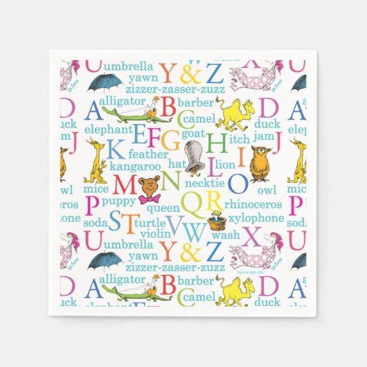 Seuss's ABC Pattern with Words Servet (Voorkant)
