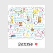 Seuss's ABC Pattern with Words Sticker (Vel)