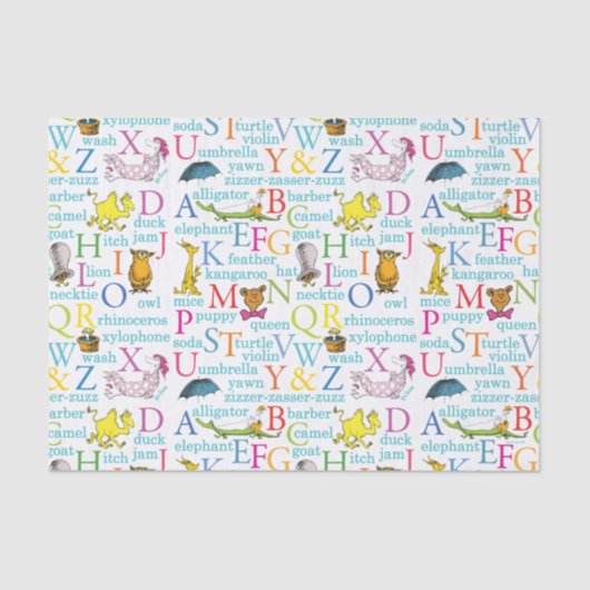 Seuss's ABC Pattern with Words Tissuepapier (Voorkant)