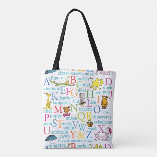 Seuss's ABC Pattern with Words Tote Bag (Achterkant)