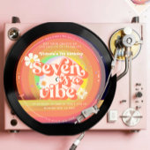 Seve is een Vibe Groovy Retro Vinyl Rainbow Daisy Kaart