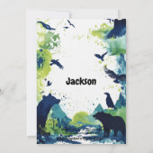 Seven and Soaring High 7th Birthday Navy en Limoen Kaart (Achterkant)