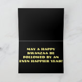 Seven Candles Kwanza Wishes Feestdagen Kaart (Binnen)