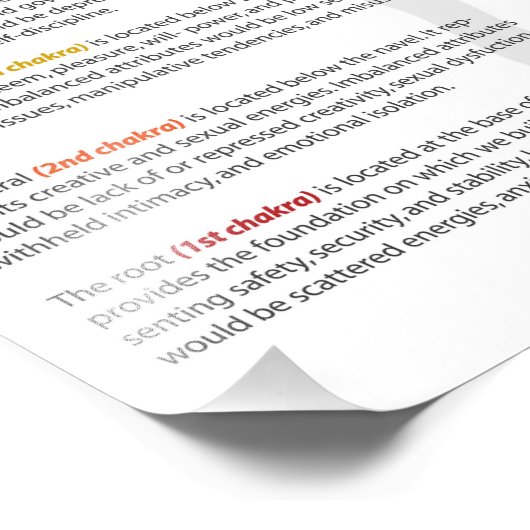 Seven Chakra Poster (Hoek)