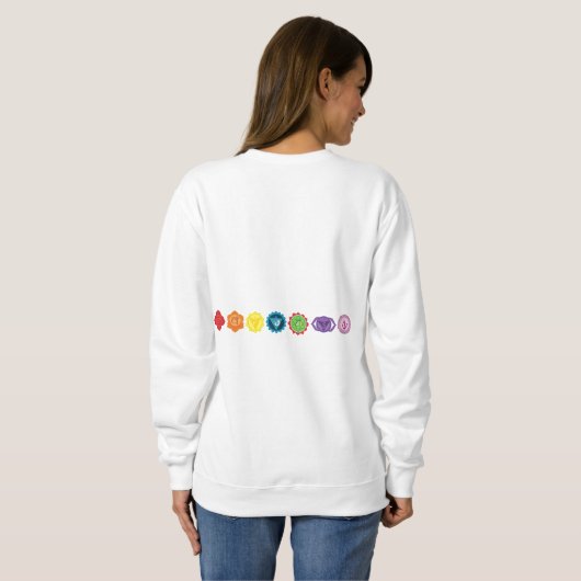 Seven Chakra Yoga Women's Basic Sweatshirt (Achterkant volledig)