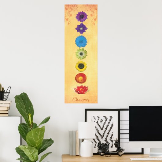 Seven Chakras Banner Poster (Thuiskantoor)