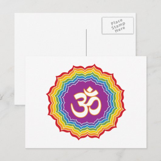 Seven Chakras Colors Briefkaart (Voorkant / Achterkant)