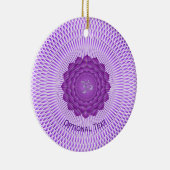 Seven Chakras Crown Chakra Yoga Design Keramisch Ornament (Rechts)