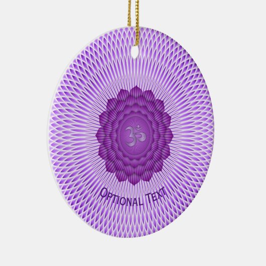 Seven Chakras Crown Chakra Yoga Design Keramisch Ornament (Rechts)