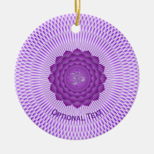 Seven Chakras Crown Chakra Yoga Design Keramisch Ornament