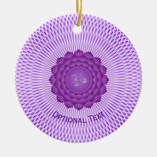 Seven Chakras Crown Chakra Yoga Design Keramisch Ornament (Voorkant)