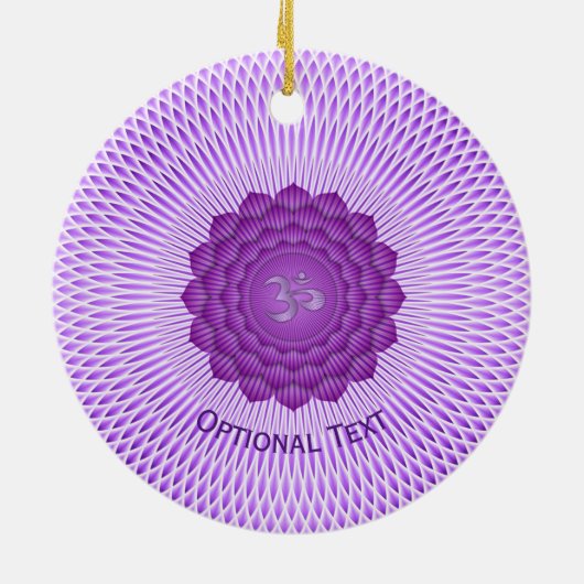 Seven Chakras Crown Chakra Yoga Design Keramisch Ornament (Achterkant)