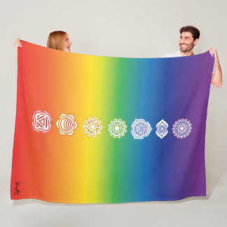 Seven Chakras Fleece Deken