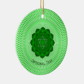 Seven Chakras Heart Chakra Yoga Design Keramisch Ornament (Rechts)
