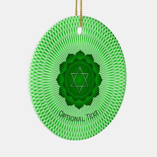 Seven Chakras Heart Chakra Yoga Design Keramisch Ornament (Rechts)