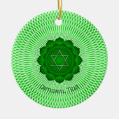 Seven Chakras Heart Chakra Yoga Design Keramisch Ornament (Voorkant)