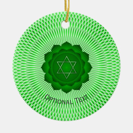 Seven Chakras Heart Chakra Yoga Design Keramisch Ornament (Voorkant)