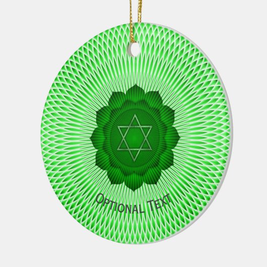 Seven Chakras Heart Chakra Yoga Design Keramisch Ornament (Links)