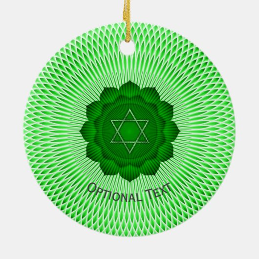 Seven Chakras Heart Chakra Yoga Design Keramisch Ornament (Achterkant)