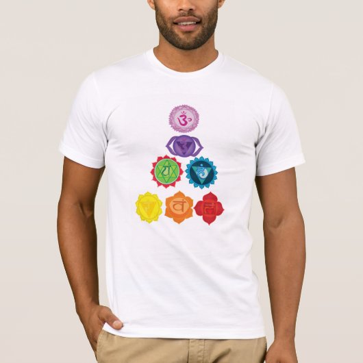 Seven Chakras Mannen T-Shirt (Voorkant)