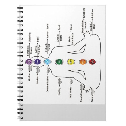 Seven Chakras Notitieboek (Voorkant)