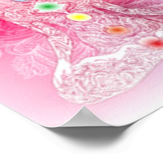 Seven Chakras Pink Lady Poster (Hoek)