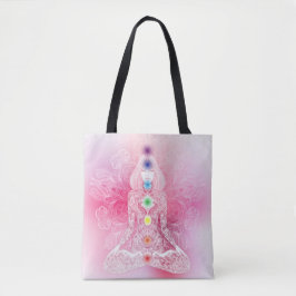Seven Chakras Pink Lady Tote Bag