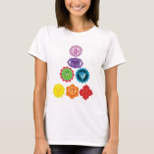Seven Chakras Pyramid Yoga T-shirt voor Dames (Voorkant)