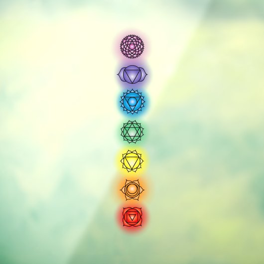 Seven Chakras Raamsticker (Vel 3)