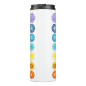 Seven Chakras Rainbow Colors Mandalas Thermosbeker (Achterkant)