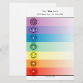 Seven Chakras Stationery Briefpapier (Voorkant / Achterkant)
