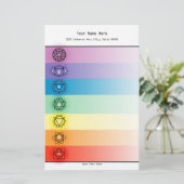 Seven Chakras Stationery Briefpapier (Staand voorkant)
