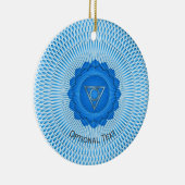 Seven Chakras Throat Chakra Yoga Design Keramisch Ornament (Rechts)