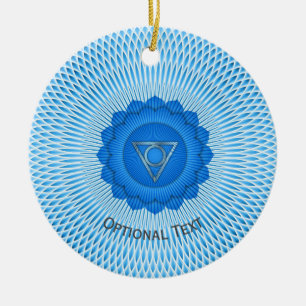 Seven Chakras Throat Chakra Yoga Design Keramisch Ornament