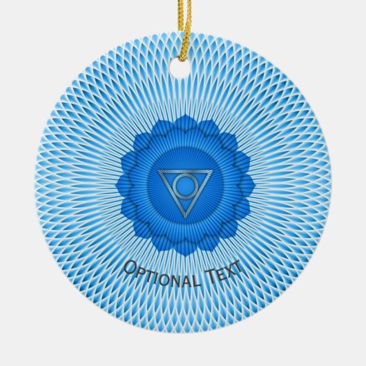 Seven Chakras Throat Chakra Yoga Design Keramisch Ornament (Voorkant)
