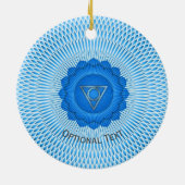 Seven Chakras Throat Chakra Yoga Design Keramisch Ornament (Achterkant)